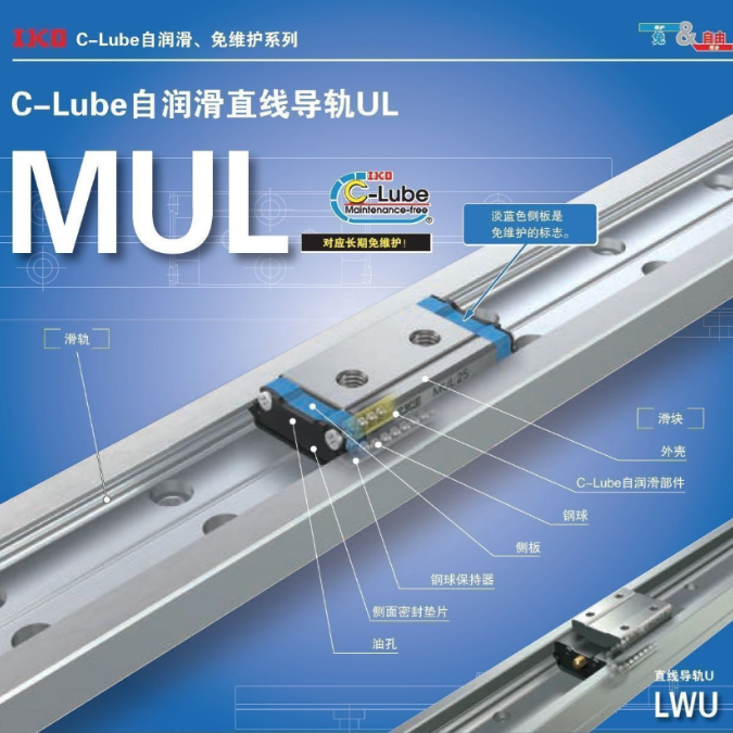 IKO Ball Type U-shaped Slide Rail Series