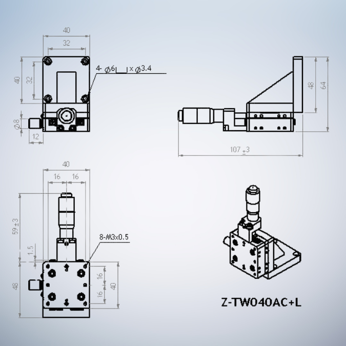 tsd-precision-linear-linear-slide Z-TW040AC - Image 2