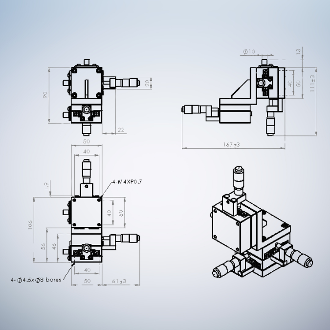 TSD Precision Linear Linear Slide XYZ-TS050AC - Image 2