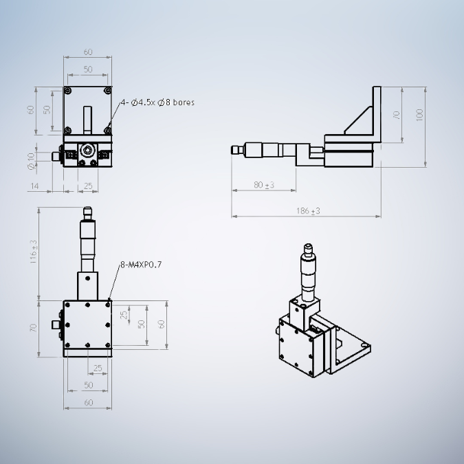 TSD Precision Linear Linear Slide Z-TS060AC - Image 2
