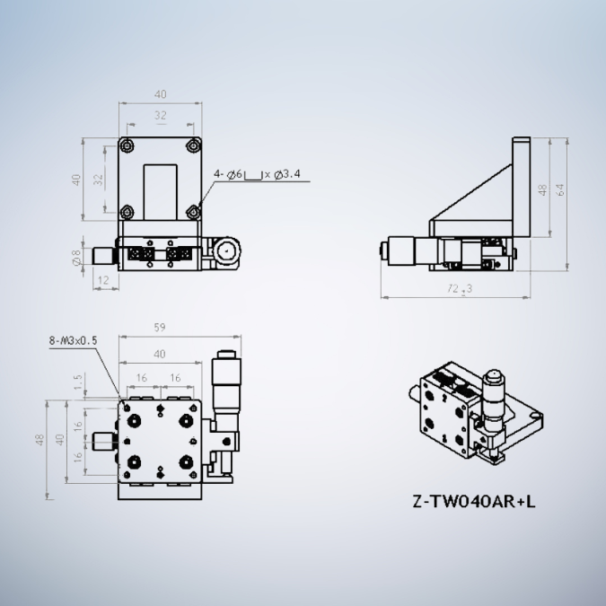 TSD Precision Linear Linear Slide Z-TW040AR - Image 2