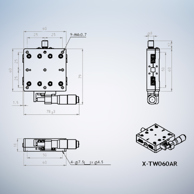 TSD Precision Linear Linear Slide X-TW060AR - Image 2