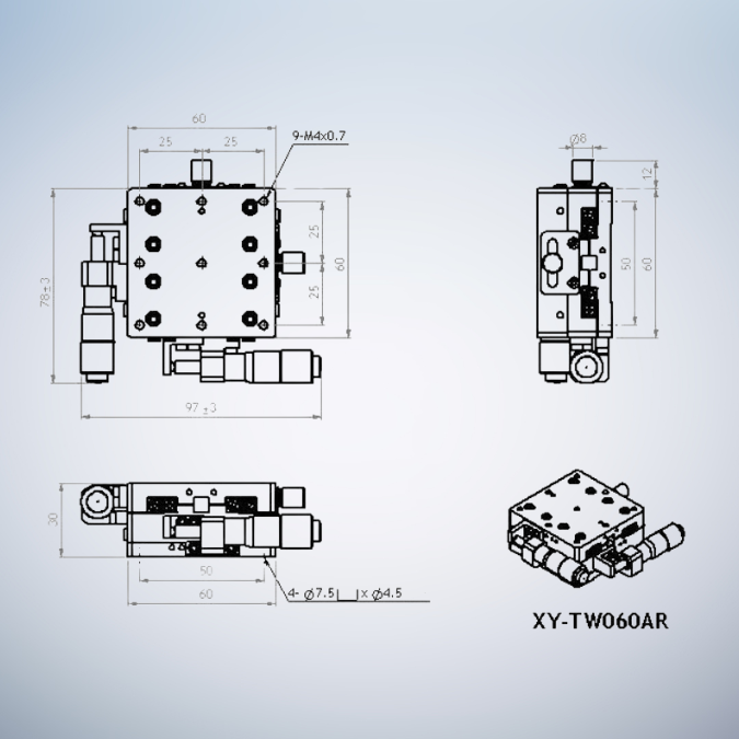 TSD Precision Linear Linear Slide XYZ-TW060AR - Image 2