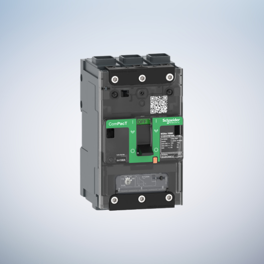 Schneider Electric Circuit breaker, ComPacT NSXm 160B, 25kA/415VAC, 3 poles, TMD trip unit 80A, EverLink lugs