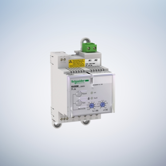 Schneider Electric Earth-leakage relay RH99M with manual reset - 0.03..30 A - 0..4.5 s - 130 V